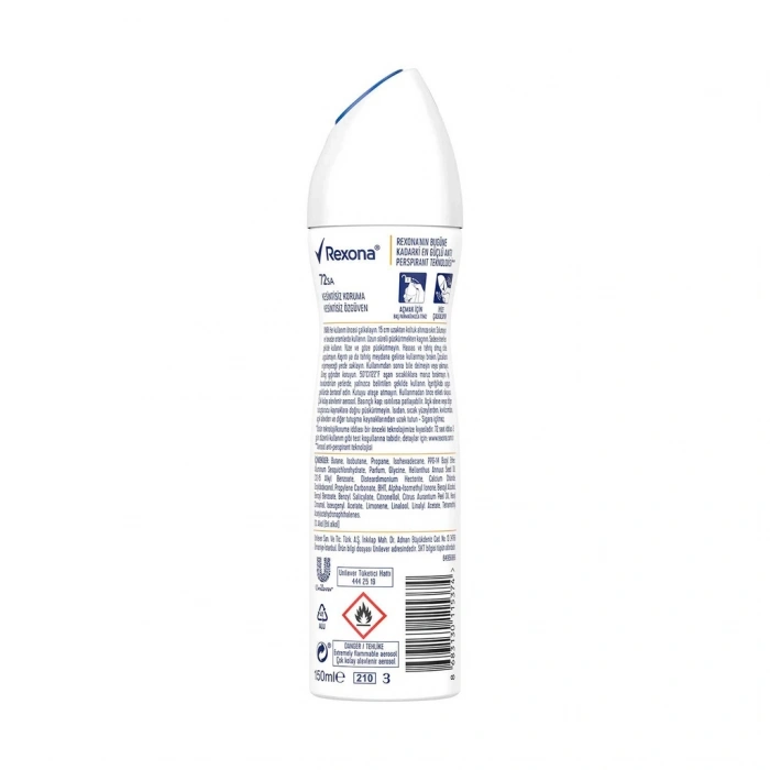 Rexona Kadın Sprey Deodorant Energise Bergamot & Yeşil Elma 150 ml