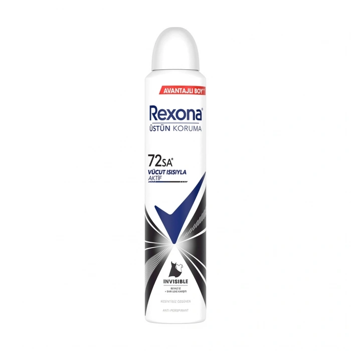 Rexona Kadın Sprey Deodorant Invisible 72 Saat Kesintisiz Koruma 200 ml