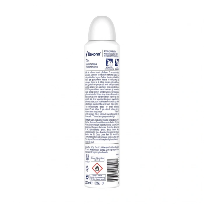 Rexona Kadın Sprey Deodorant Invisible 72 Saat Kesintisiz Koruma 200 ml