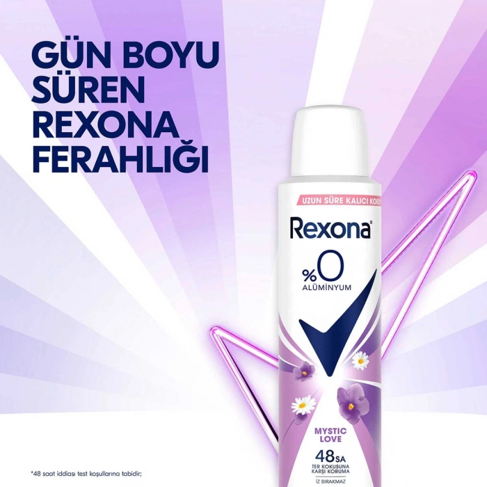 Rexona Kadın Sprey Deodorant Mystic Love %0 Alüminyum 150 ml