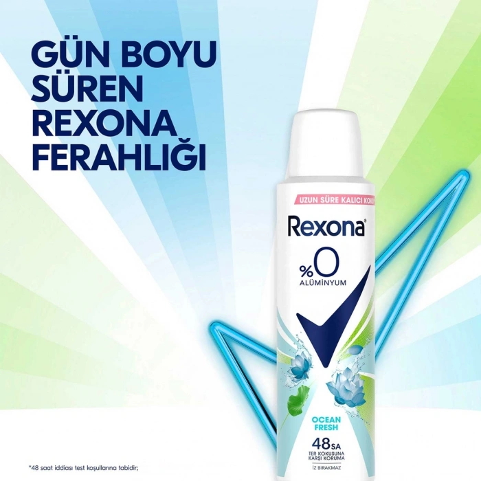 Rexona Kadın Sprey Deodorant Ocean Fresh %0 Alüminyum 150 ml