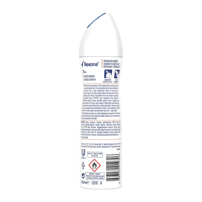Rexona Kadın Sprey Deodorant Şeftali & Limon Otu 72 Saat Kesintisiz Koruma 150 ml