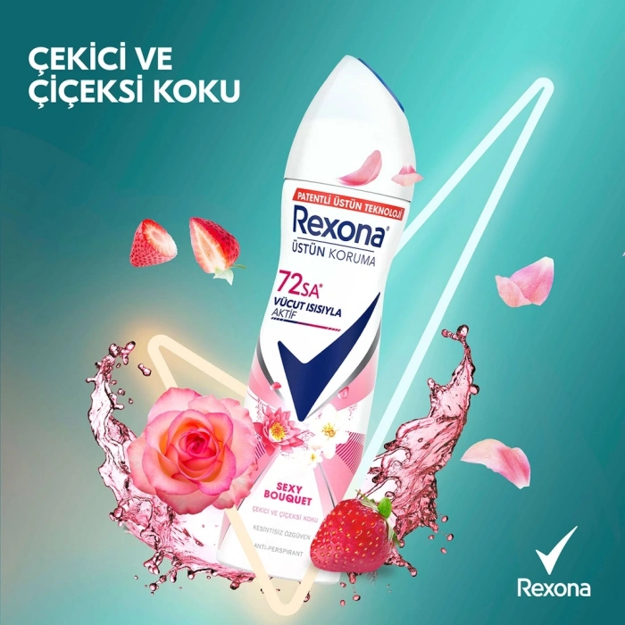 Rexona Kadın Sprey Deodorant Sexy Bouquet 72 Saat Kesintisiz Koruma 150 ml