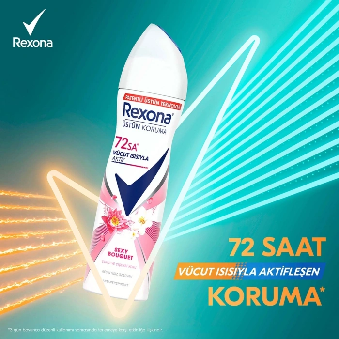 Rexona Kadın Sprey Deodorant Sexy Bouquet 72 Saat Kesintisiz Koruma 150 ml