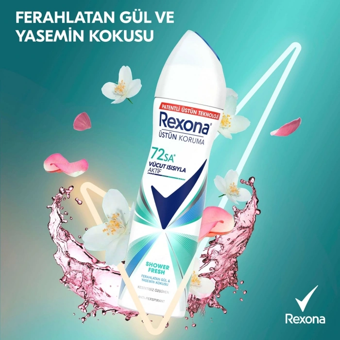 Rexona Kadın Sprey Deodorant Shower Fresh 72 Saat Kesintisiz Koruma 150 ml