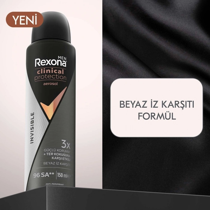 Rexona Men Clinical Protection Erkek Sprey Deodorant Invisible 150 ml