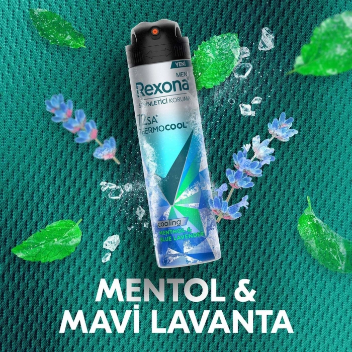 Rexona Men Thermocool Erkek Sprey Deodorant Menthol & Blue Lavender 150 ml