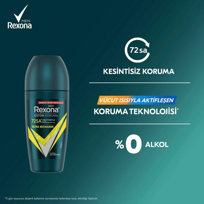 Rexona Men Üstün Koruma Erkek Roll On Deodorant Ultra Recharge 50 ml
