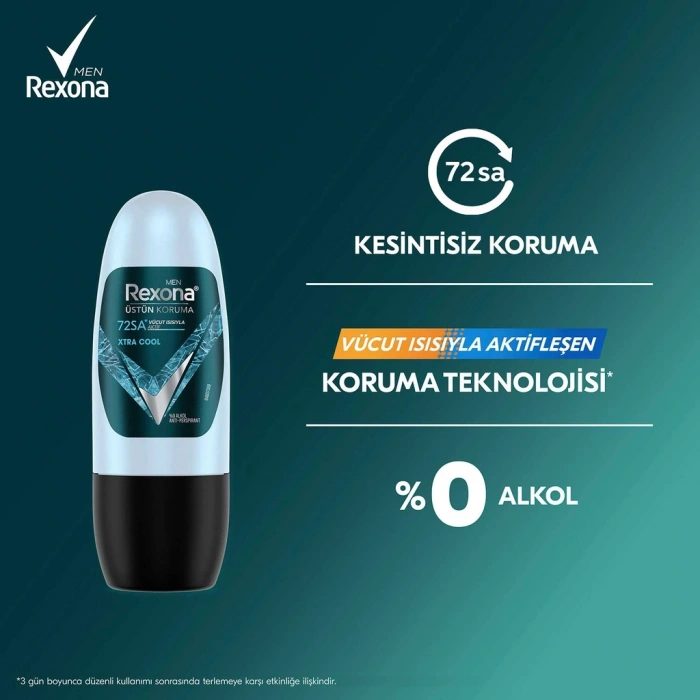 Rexona Men Xtra Cool Üstün Koruma Erkek Mini Roll On Deodorant 20 ml x 2