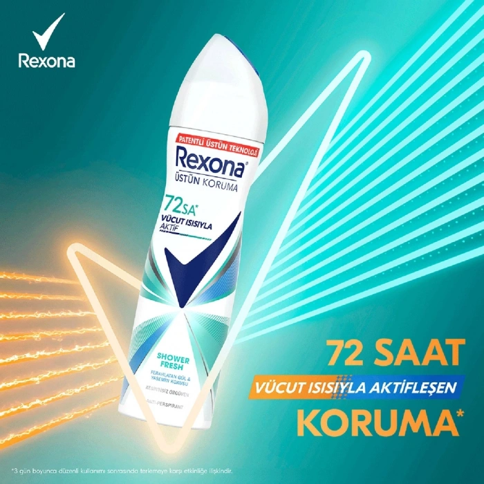 Rexona Shower Fresh Üstün Koruma Kadın Sprey Deodorant 150 ml + Roll On 20 ml