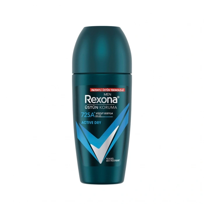 Rexona Üstün Koruma Erkek Roll On Deodorant Active Dry 72 Saat Kesintisiz Koruma 50 ml