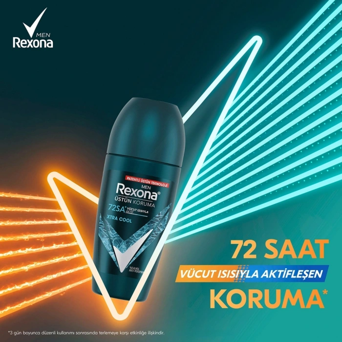Rexona Üstün Koruma Erkek Roll On Deodorant Xtra Cool 72 Saat Kesintisiz Koruma 50 ml