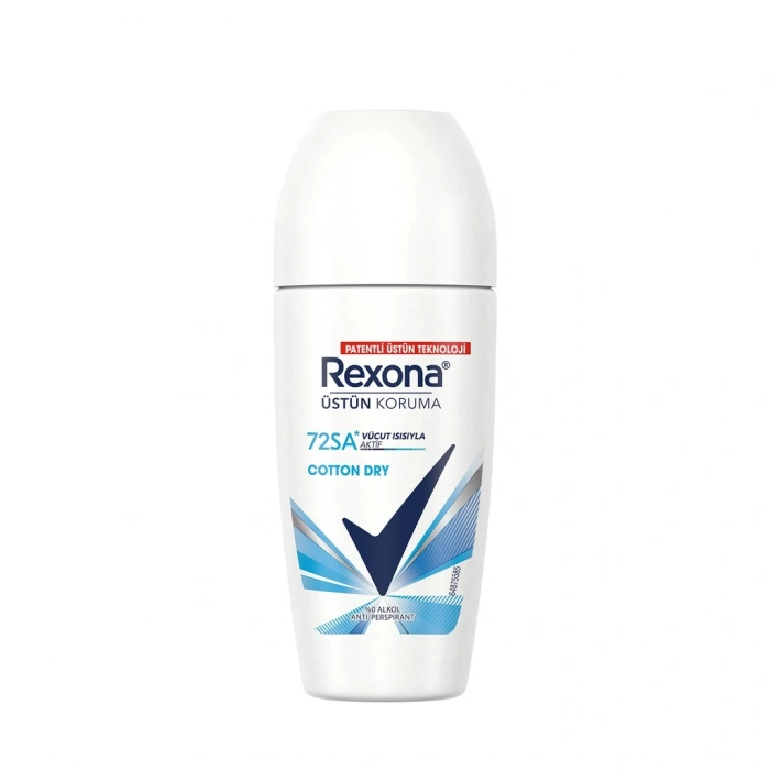Rexona Üstün Koruma Kadın Roll On Deodorant Cotton Dry 72 Saat Kesintisiz Koruma 50 ml