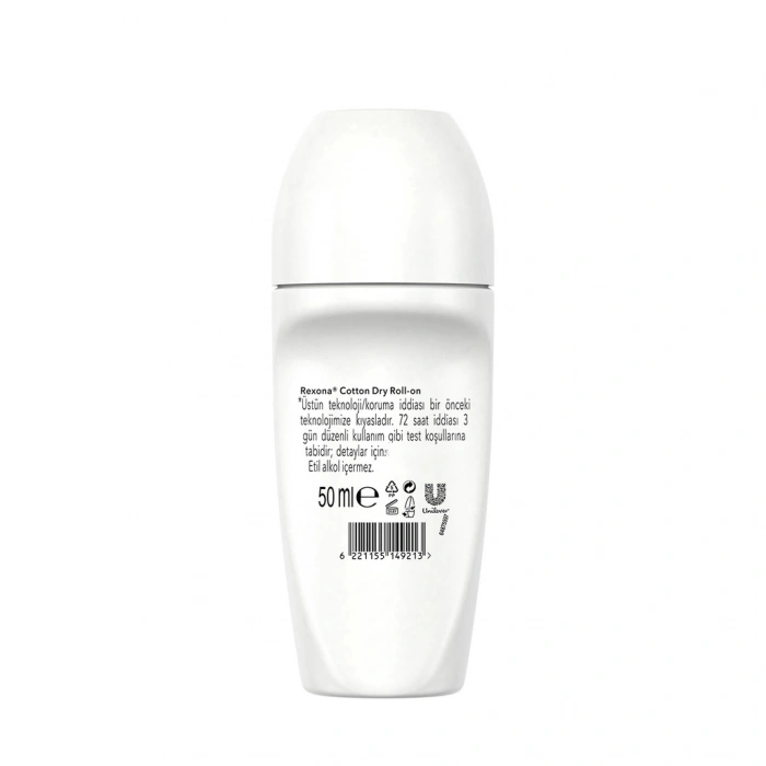 Rexona Üstün Koruma Kadın Roll On Deodorant Cotton Dry 72 Saat Kesintisiz Koruma 50 ml