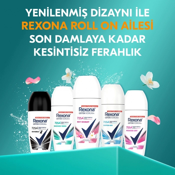 Rexona Üstün Koruma Kadın Roll On Deodorant Shower Fresh 72 Saat Kesintisiz Koruma 50 ml