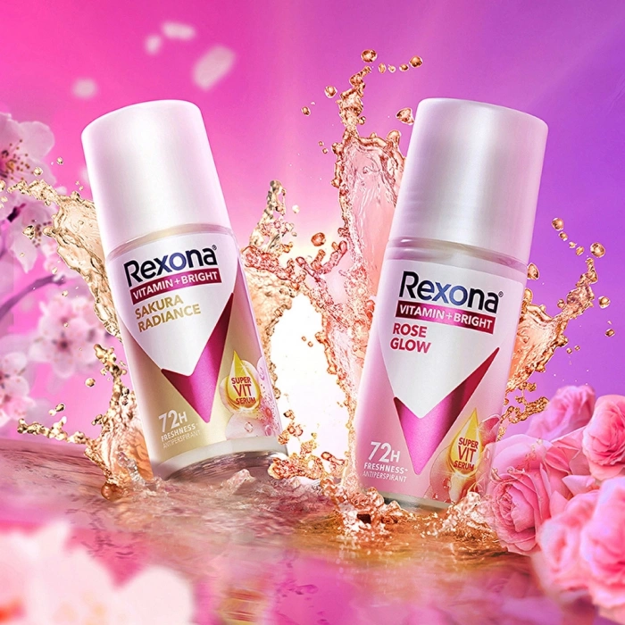 Rexona Vitamin + Bright Kadın Roll On Deodorant Rose Glow 45 ml