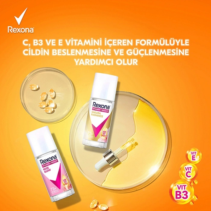 Rexona Vitamin + Bright Kadın Roll On Deodorant Sakura Radiance 45 ml