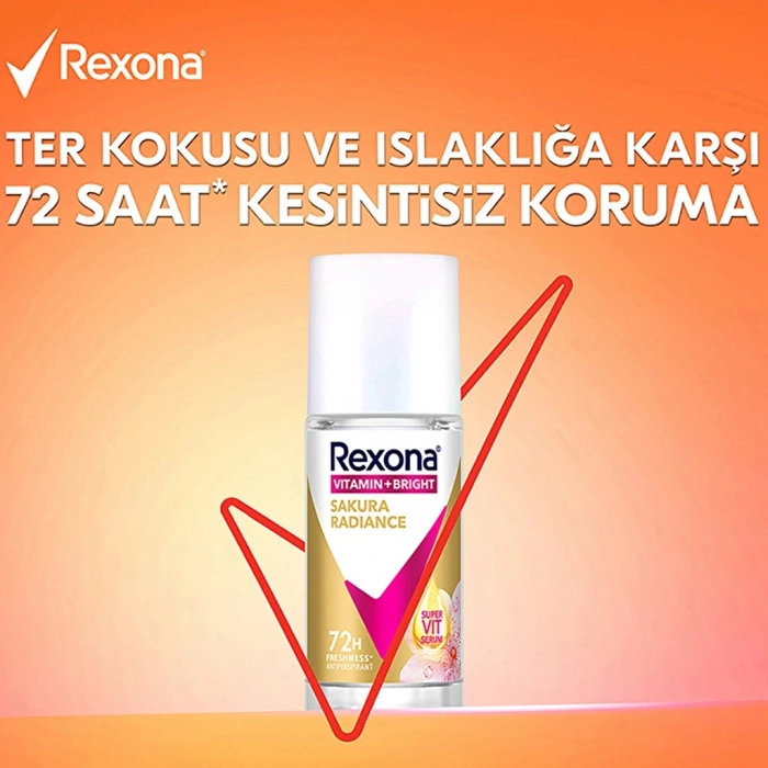 Rexona Vitamin + Bright Kadın Roll On Deodorant Sakura Radiance 45 ml