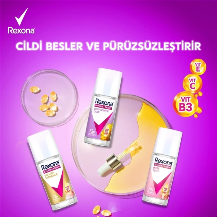 Rexona Vitamin + Bright Kadın Roll On Deodorant Sunflower Care 45 ml