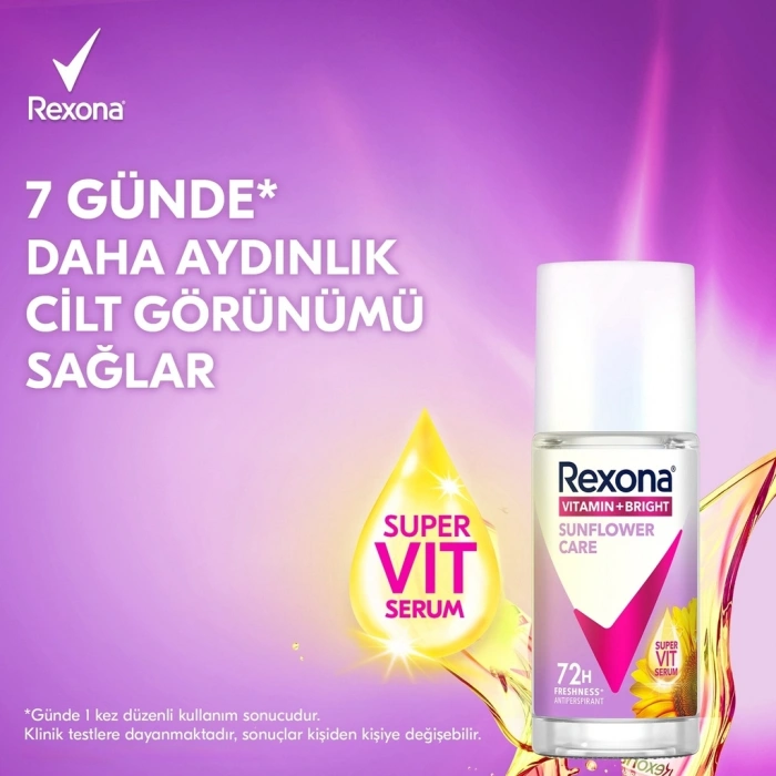Rexona Vitamin + Bright Kadın Roll On Deodorant Sunflower Care 45 ml