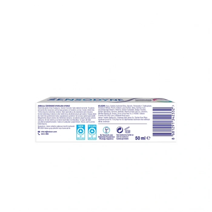 Sensodyne Çok Yönlü Koruma + Gelişmiş Beyazlık Diş Macunu 50 ml