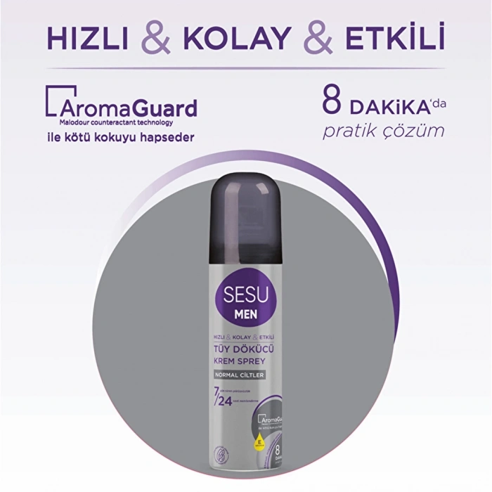 Sesu For Men Tüy Dökücü Krem Sprey 150 ml
