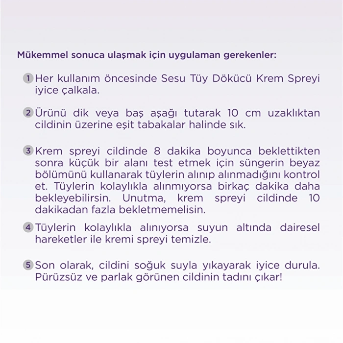 Sesu For Men Tüy Dökücü Krem Sprey 150 ml