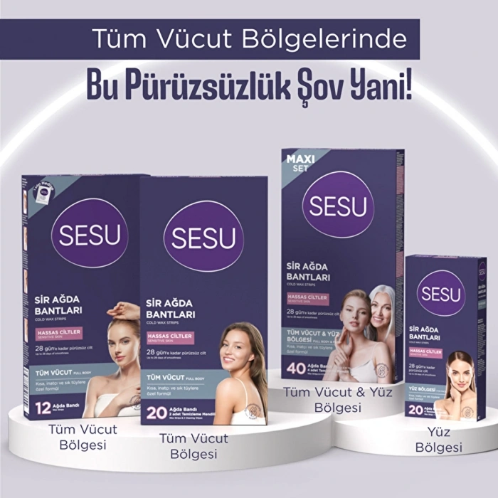 Sesu Hassas Ciltlere Özel Ağda Bandı 12li