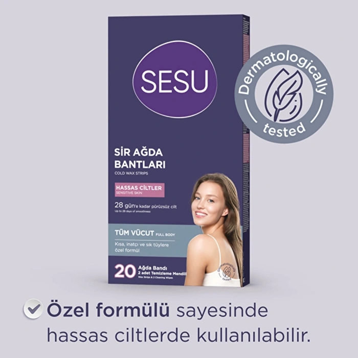 Sesu Hassas Ciltlere Özel Ağda Bandı 20li