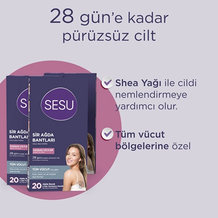 Sesu Hassas Ciltlere Özel Ağda Bandı 20li