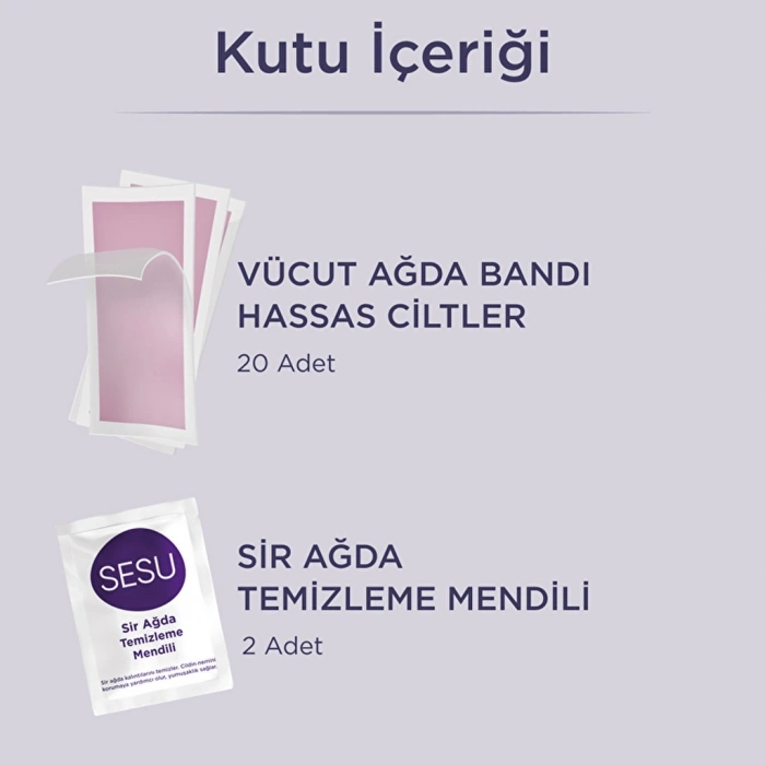 Sesu Hassas Ciltlere Özel Ağda Bandı 20li