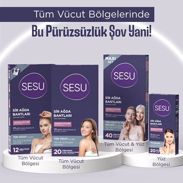 Sesu Hassas Ciltlere Özel Ağda Bandı 20li