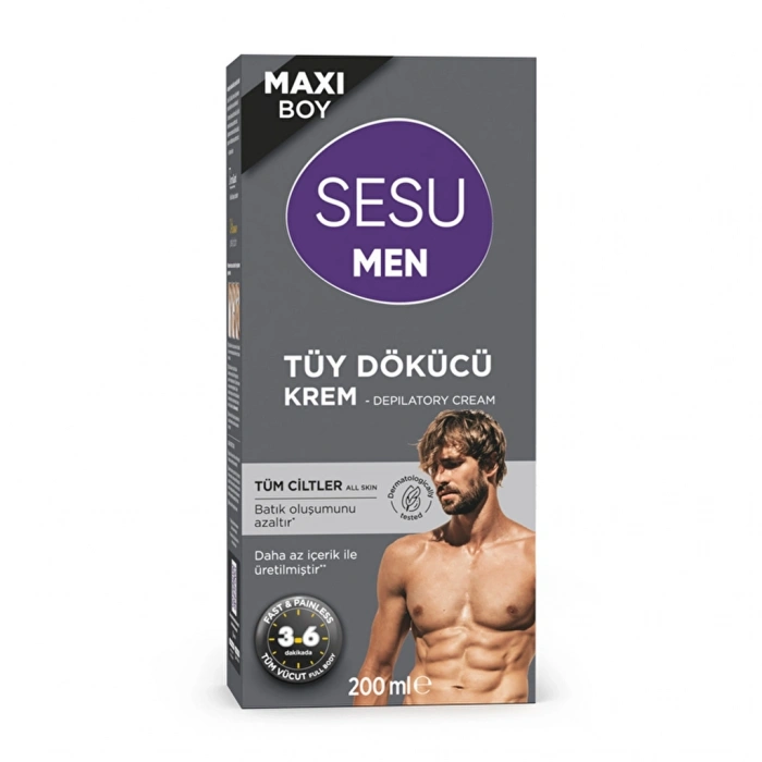 Sesu Men Tüy Dökücü Krem Tüm Ciltler 200 ml