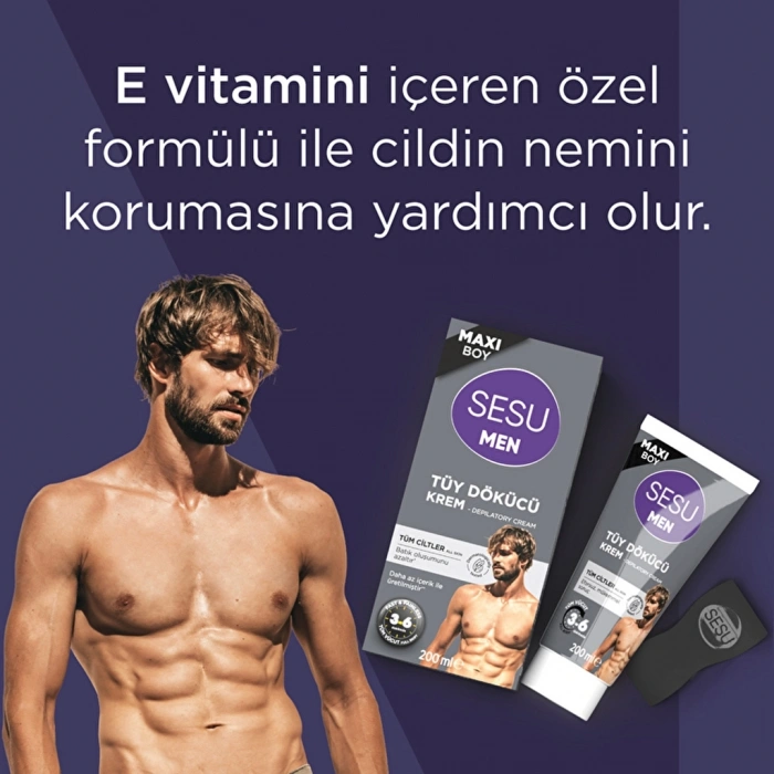 Sesu Men Tüy Dökücü Krem Tüm Ciltler 200 ml