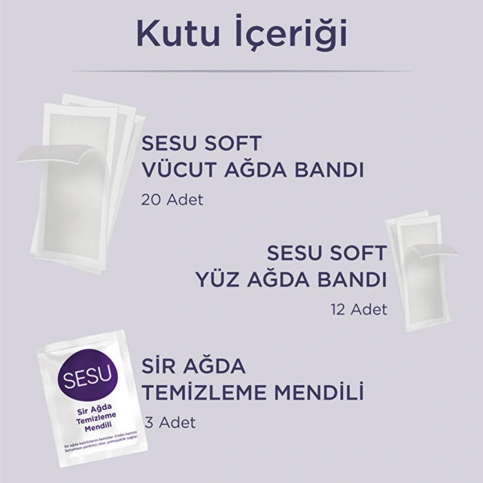 Sesu Soft Ağda Bandı 32li