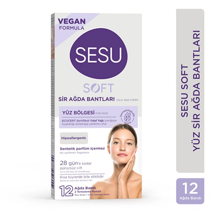 Sesu Soft Yüz Ağda Bandı 12li