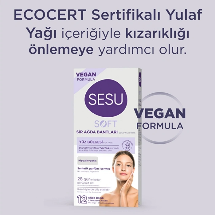Sesu Soft Yüz Ağda Bandı 12li