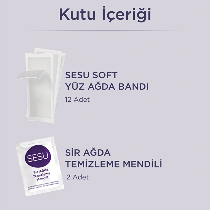 Sesu Soft Yüz Ağda Bandı 12li