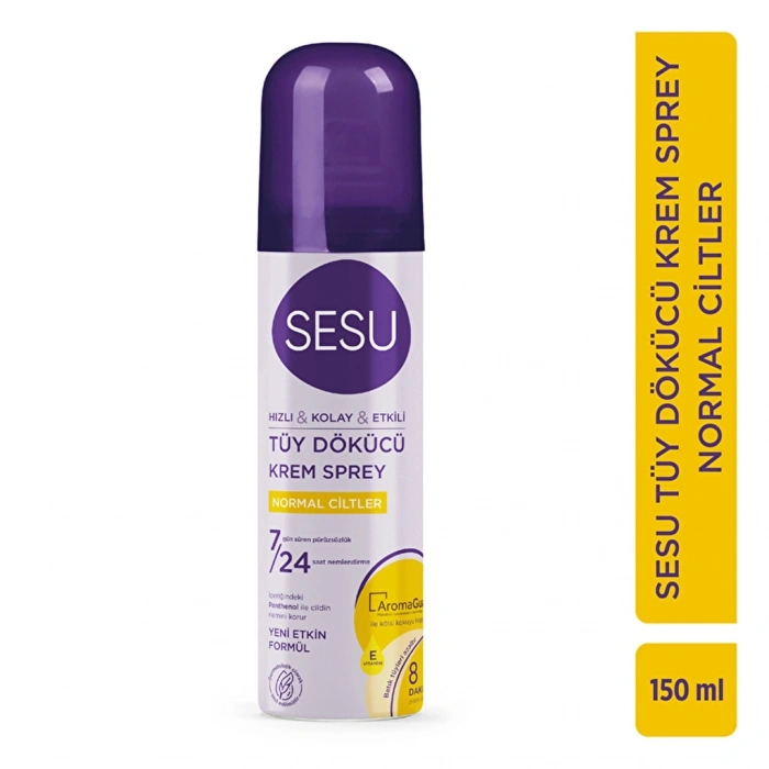 Sesu Tüm Ciltler İçin Tüy Dökücü Krem Sprey 150 ml