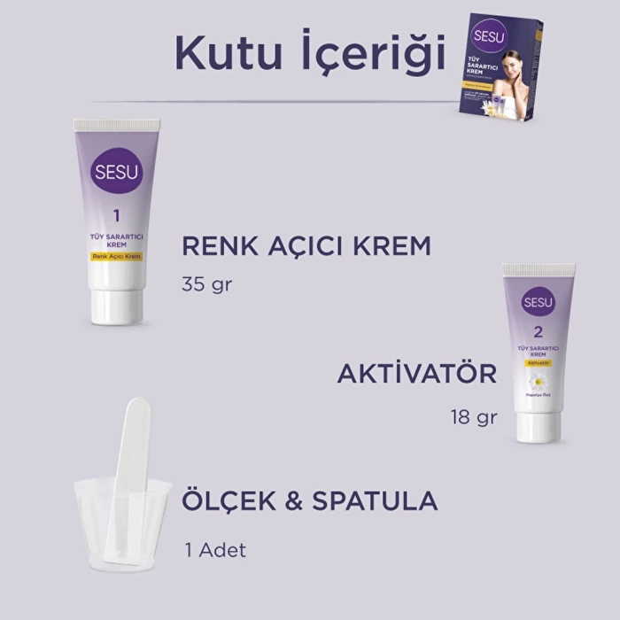 Sesu Tüy Sarartıcı Krem 35 gr + 18 gr