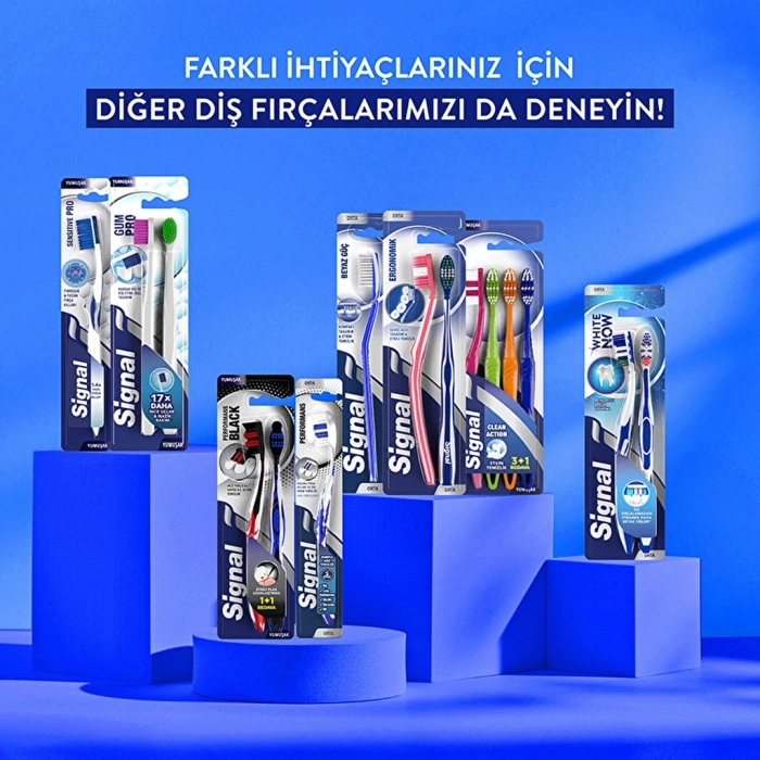 Signal Clean Action Diş Fırçası 3+1 (Yumuşak)