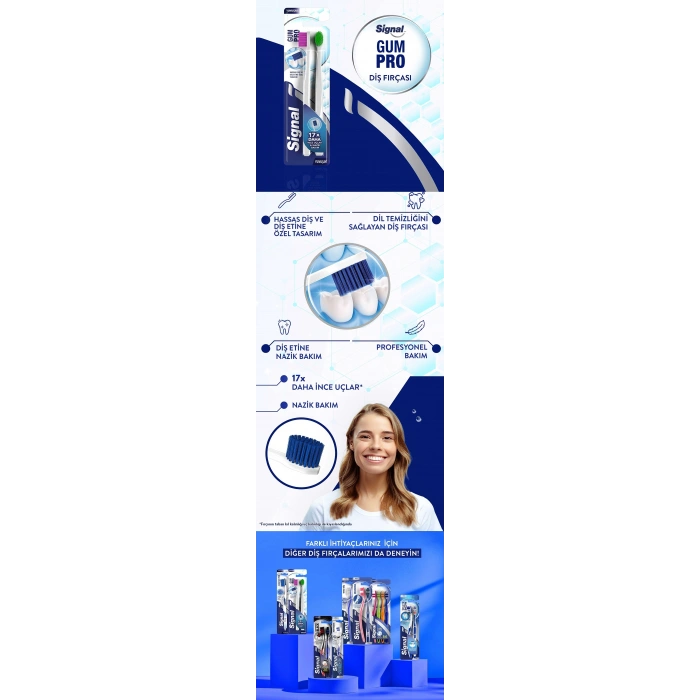 Signal Gum Pro Nazik Bakım Diş Fırçası 1+1 (Yumuşak)
