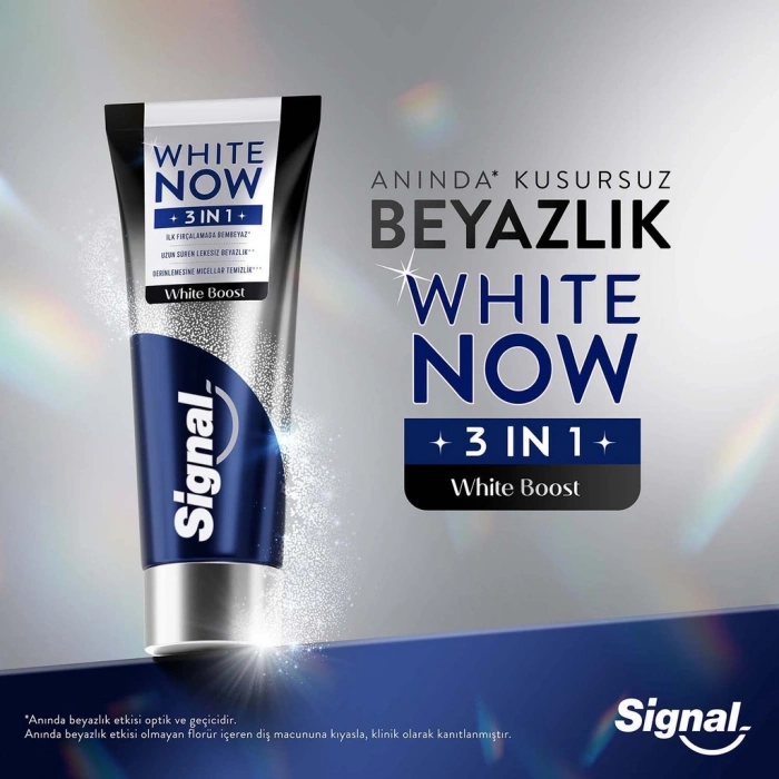 Signal White Now 3 in 1 Aktif Karbon White Boost Diş Macunu 75 ml