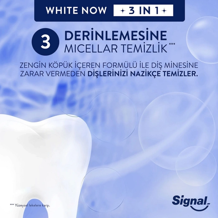 Signal White Now 3 in 1 Ekstra Işıltı Hello Glow Diş Macunu 75 ml