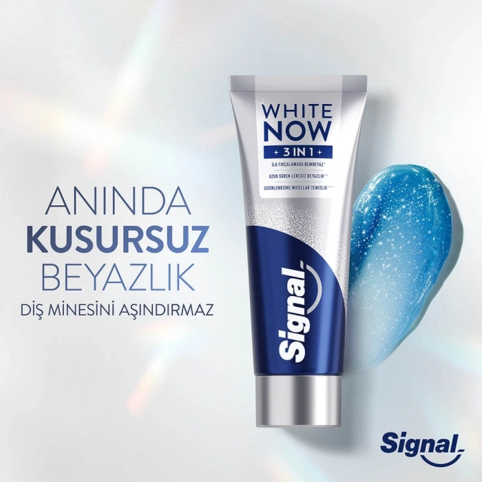 Signal White Now 3 in 1 Original Anında Kusursuz Beyazlık Diş Macunu 75 ml
