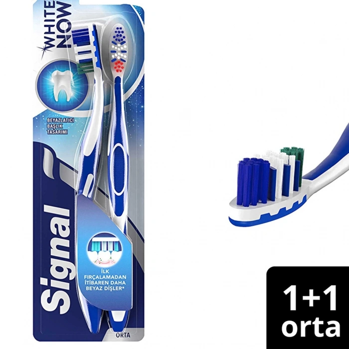 Signal White Now Diş Fırçası 1+1 (Orta)