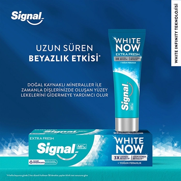 Signal White Now Extra Fresh Anında Beyazlatıcı Diş Macunu 75 ml