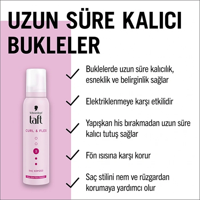 Taft Curl & Flex Saç Köpüğü 150 ml