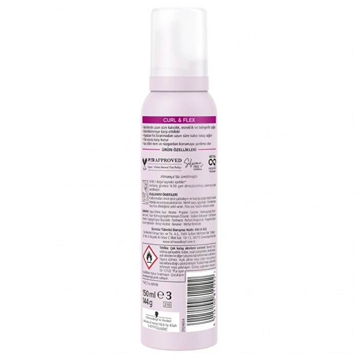 Taft Curl & Flex Saç Köpüğü 150 ml