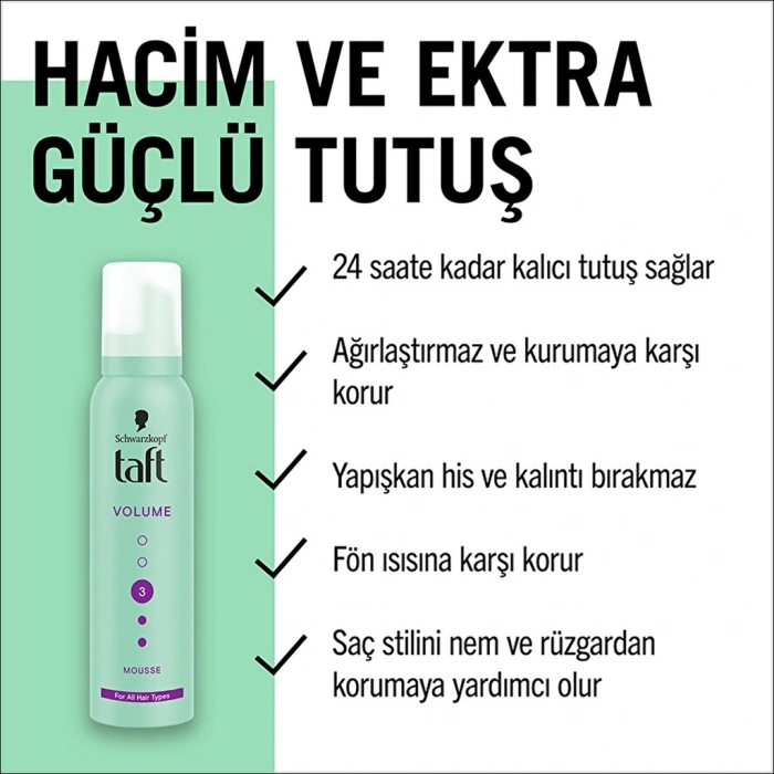 Taft Volume Saç Köpüğü 150 ml